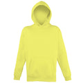 Electric Yellow - Front - Awdis Childrens Unisex Electric Hooded Sweatshirt - Hoodie - Schoolwear