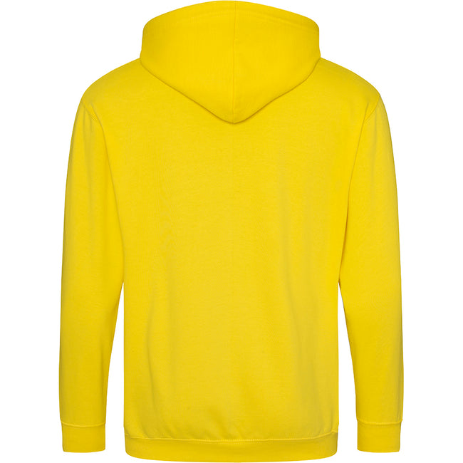 Sun Yellow - Back - Awdis Plain Mens Hooded Full Zip Hoodie - Zoodie