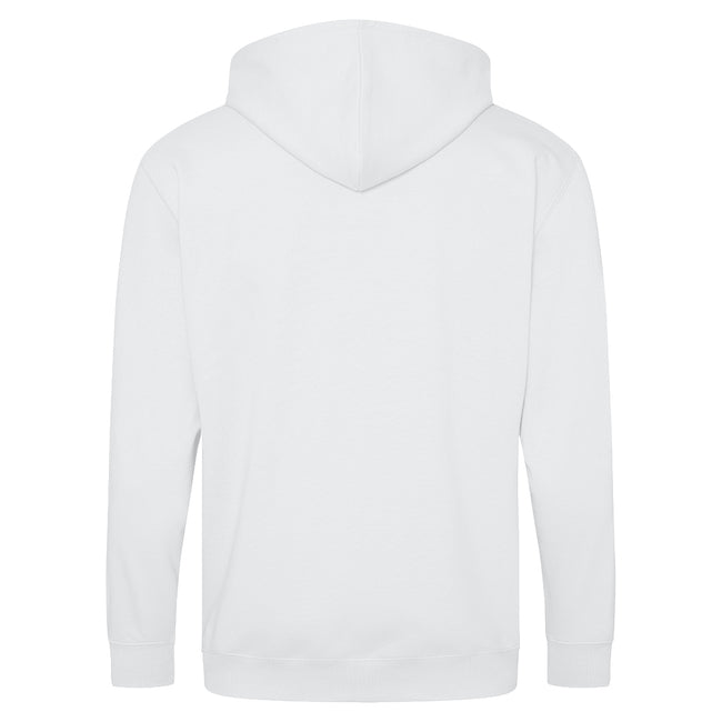 Arctic White - Back - Awdis Plain Mens Hooded Full Zip Hoodie - Zoodie