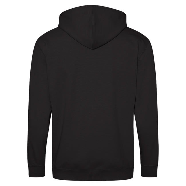 Charcoal - Back - Awdis Plain Mens Hooded Full Zip Hoodie - Zoodie
