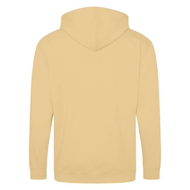 Sand - Back - Awdis Plain Mens Hooded Full Zip Hoodie - Zoodie