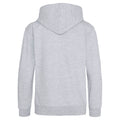 Heather Grey-French Navy - Back - Awdis Mens Varsity Hooded Sweatshirt - Hoodie - Zoodie