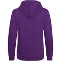Purple - Back - Awdis Girlie Womens-Ladies Hooded Sweatshirt - Hoodie - Zoodie