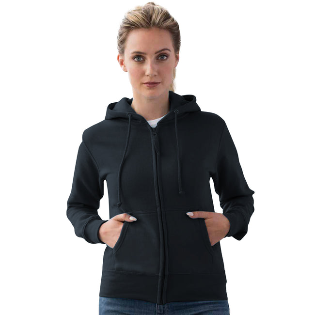 New French Navy - Back - Awdis Girlie Womens-Ladies Hooded Sweatshirt - Hoodie - Zoodie