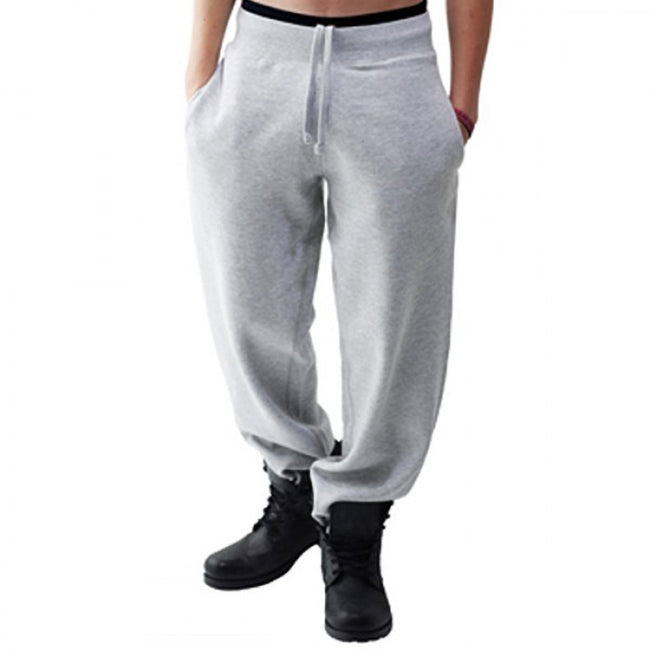 Heather Grey - Back - Awdis Mens Heavyweight Campus Sweatpants - Jogging Bottoms