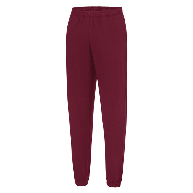 Burgundy - Front - Awdis College Cuffed Sweatpants - Jogging Bottoms