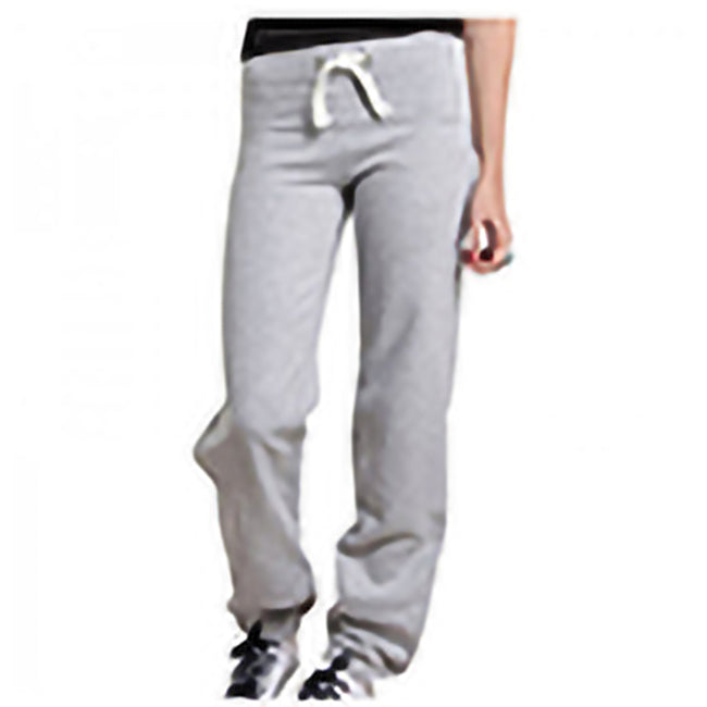 Heather Grey - Back - Awdis Girlie Ladies Cuffed Jogging Bottoms - Sweatpants