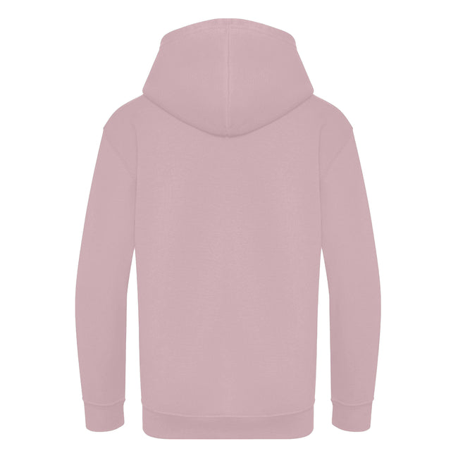 Baby Pink - Back - Awdis Kids Unisex Hooded Sweatshirt - Hoodie - Zoodie