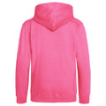 Hot Pink - Back - Awdis Kids Unisex Hooded Sweatshirt - Hoodie - Zoodie
