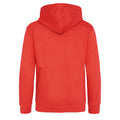 Fire Red - Back - Awdis Kids Unisex Hooded Sweatshirt - Hoodie - Zoodie
