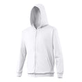 Arctic White - Front - Awdis Kids Unisex Hooded Sweatshirt - Hoodie - Zoodie