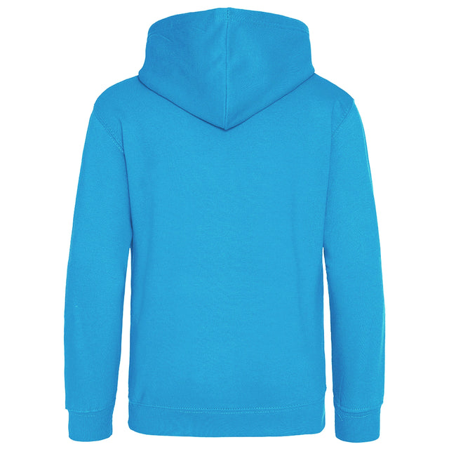 Hawaiian Blue - Back - Awdis Kids Unisex Hooded Sweatshirt - Hoodie - Zoodie
