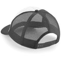 Black-White - Back - Beechfield Junior Vintage Snapback Mesh Trucker Cap - Headwear