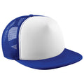 Bright Royal-White - Front - Beechfield Junior Vintage Snapback Mesh Trucker Cap - Headwear