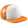 Orange - White - Front - Beechfield Junior Vintage Snapback Mesh Trucker Cap - Headwear