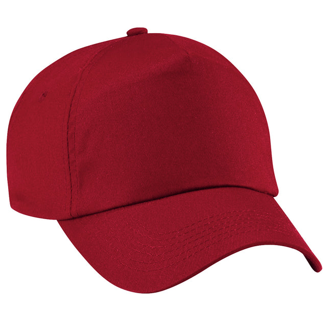 Classic Red - Front - Beechfield Unisex Plain Original 5 Panel Baseball Cap