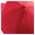 Bright Red - Lifestyle - Beechfield Unisex Plain Original 5 Panel Baseball Cap