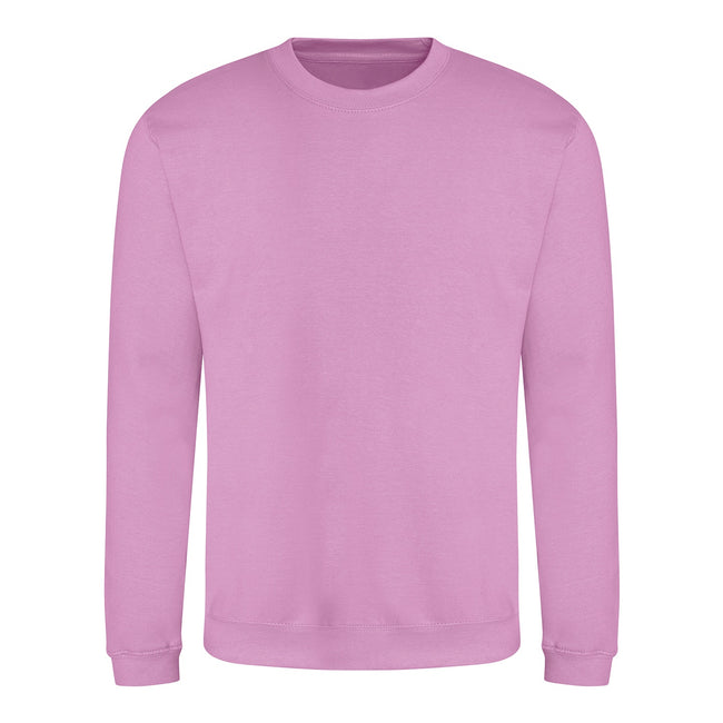 Purple - Back - AWDis Just Hoods AWDis Unisex Crew Neck Plain Sweatshirt (280 GSM)