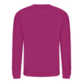 Festival Fuchsia - Back - AWDis Just Hoods AWDis Unisex Crew Neck Plain Sweatshirt (280 GSM)