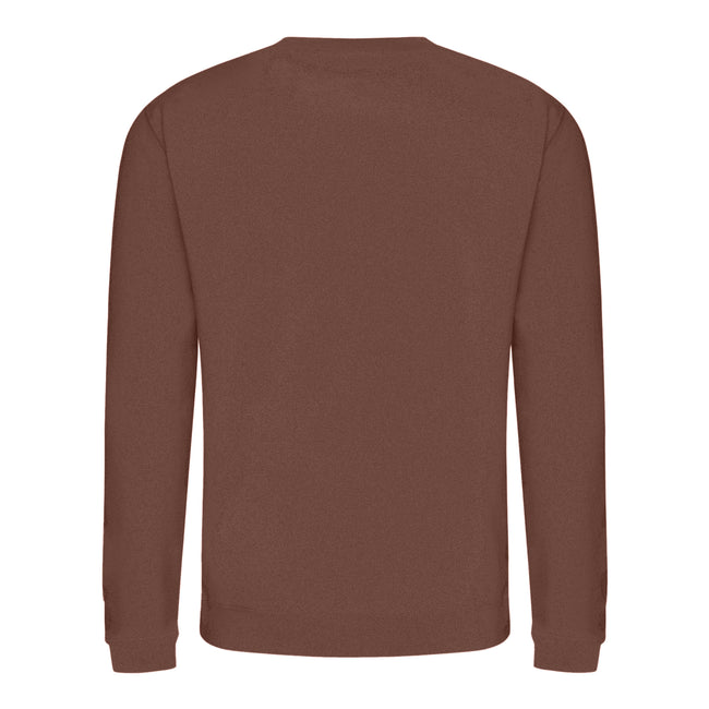 Chocolate Fudge Brownie - Front - AWDis Just Hoods AWDis Unisex Crew Neck Plain Sweatshirt (280 GSM)