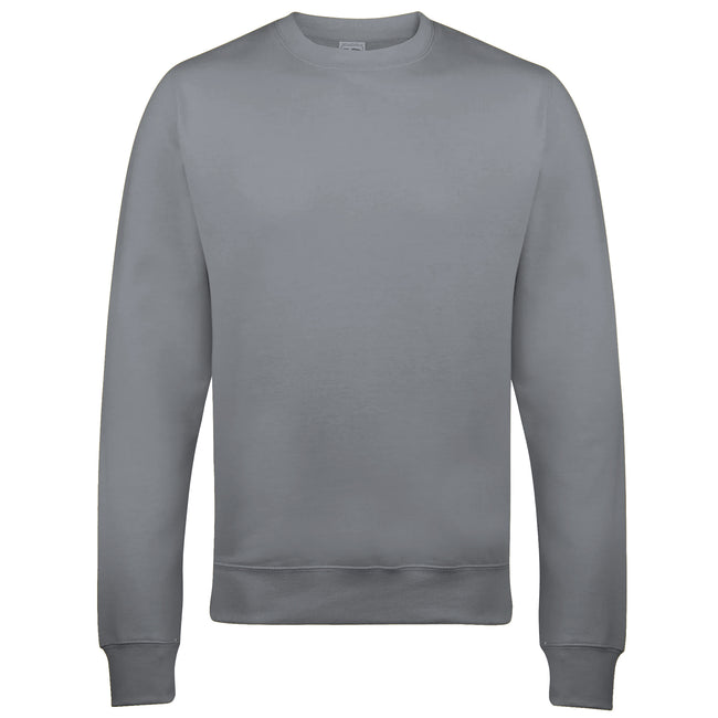 Natural Stone - Back - AWDis Just Hoods AWDis Unisex Crew Neck Plain Sweatshirt (280 GSM)