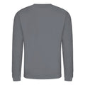 Graphite Heather - Back - AWDis Just Hoods AWDis Unisex Crew Neck Plain Sweatshirt (280 GSM)