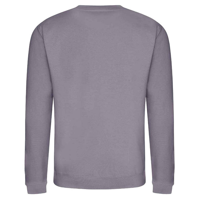 Dusty Lilac - Back - AWDis Just Hoods AWDis Unisex Crew Neck Plain Sweatshirt (280 GSM)