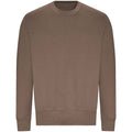 Mocha Brown - Front - AWDis Just Hoods AWDis Unisex Crew Neck Plain Sweatshirt (280 GSM)