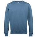 Airforce Blue - Front - AWDis Just Hoods AWDis Unisex Crew Neck Plain Sweatshirt (280 GSM)