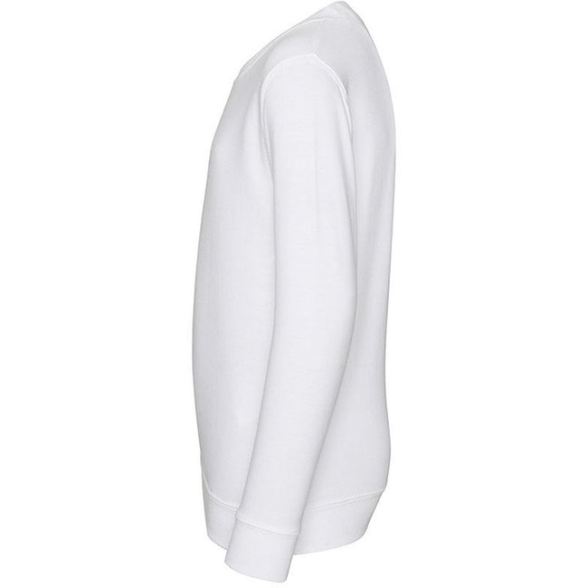 Artic White - Side - AWDis Just Hoods AWDis Unisex Crew Neck Plain Sweatshirt (280 GSM)