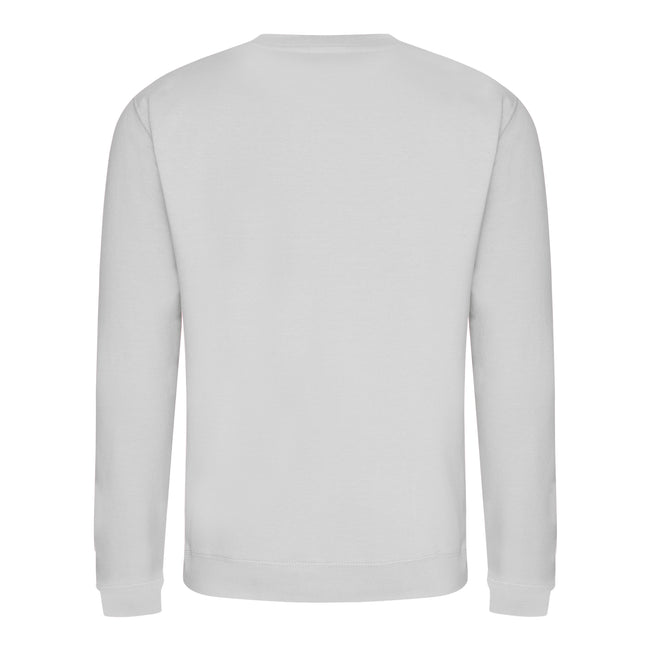 Ash - Back - AWDis Just Hoods AWDis Unisex Crew Neck Plain Sweatshirt (280 GSM)