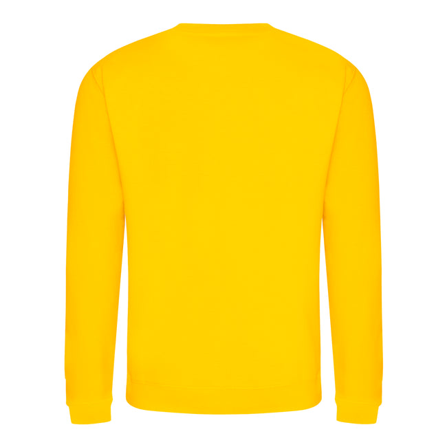 Gold - Front - AWDis Just Hoods AWDis Unisex Crew Neck Plain Sweatshirt (280 GSM)