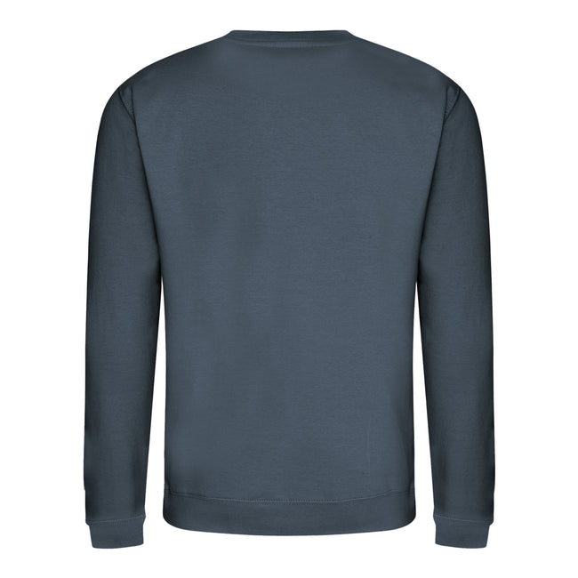 Storm Grey - Front - AWDis Just Hoods AWDis Unisex Crew Neck Plain Sweatshirt (280 GSM)