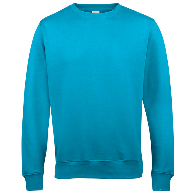 Plum - Back - AWDis Just Hoods AWDis Unisex Crew Neck Plain Sweatshirt (280 GSM)