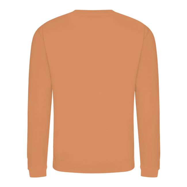 Caramel Latte - Front - AWDis Just Hoods AWDis Unisex Crew Neck Plain Sweatshirt (280 GSM)