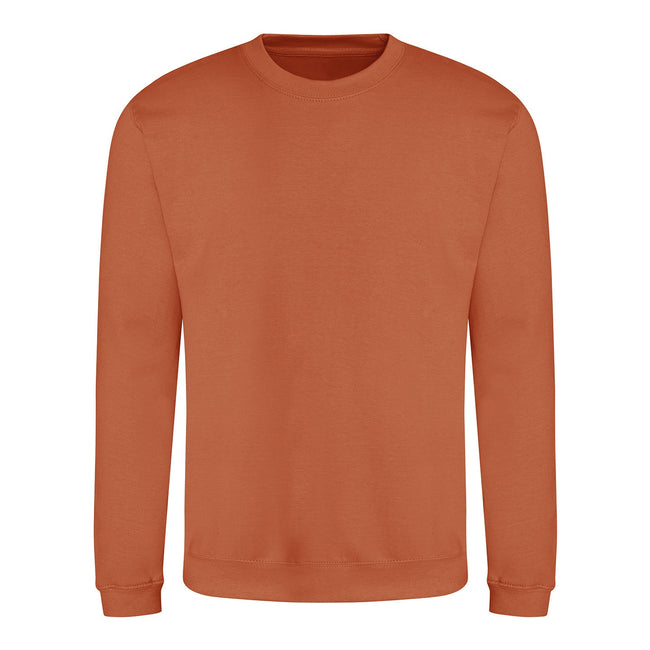 Ginger Biscuit - Front - AWDis Just Hoods AWDis Unisex Crew Neck Plain Sweatshirt (280 GSM)