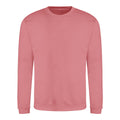 Dusty Rose - Front - AWDis Just Hoods AWDis Unisex Crew Neck Plain Sweatshirt (280 GSM)