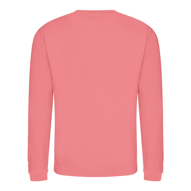 Dusty Rose - Front - AWDis Just Hoods AWDis Unisex Crew Neck Plain Sweatshirt (280 GSM)