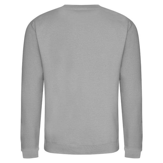 Moondust Grey - Back - AWDis Just Hoods AWDis Unisex Crew Neck Plain Sweatshirt (280 GSM)
