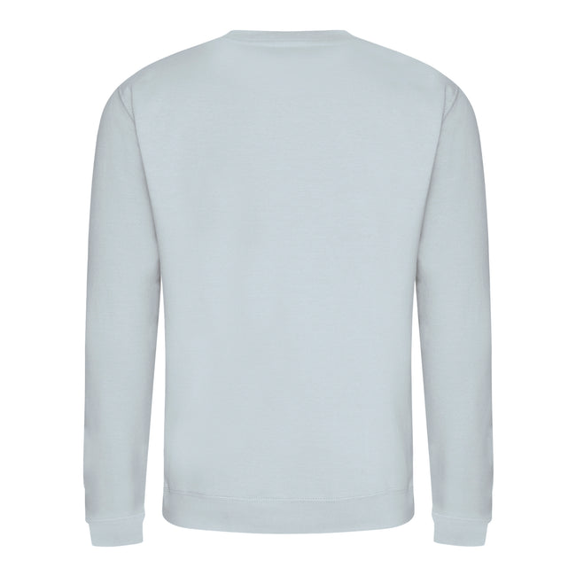 Heather Grey - Front - AWDis Just Hoods AWDis Unisex Crew Neck Plain Sweatshirt (280 GSM)