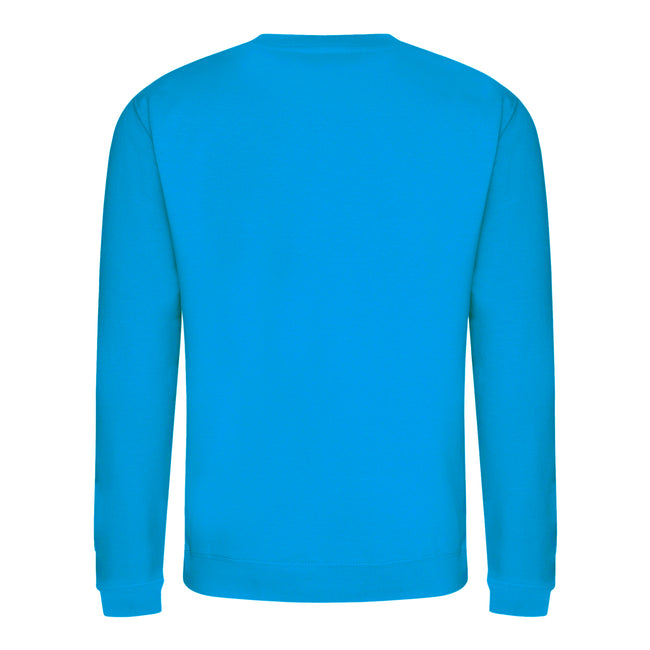 Sapphire Blue - Front - AWDis Just Hoods AWDis Unisex Crew Neck Plain Sweatshirt (280 GSM)