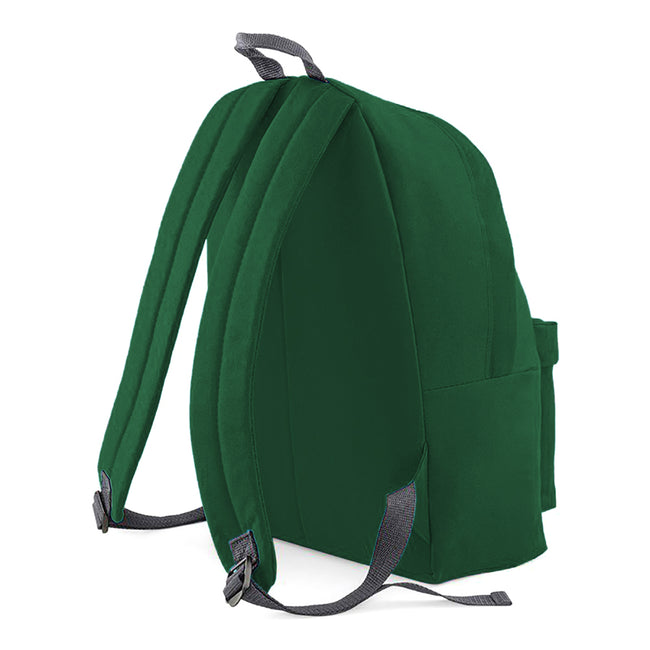 Bottle Green - Back - Beechfield Childrens Junior Fashion Backpack Bags - Rucksack - School
