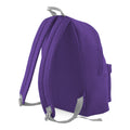 Purple- Light Grey - Back - Beechfield Childrens Junior Fashion Backpack Bags - Rucksack - School