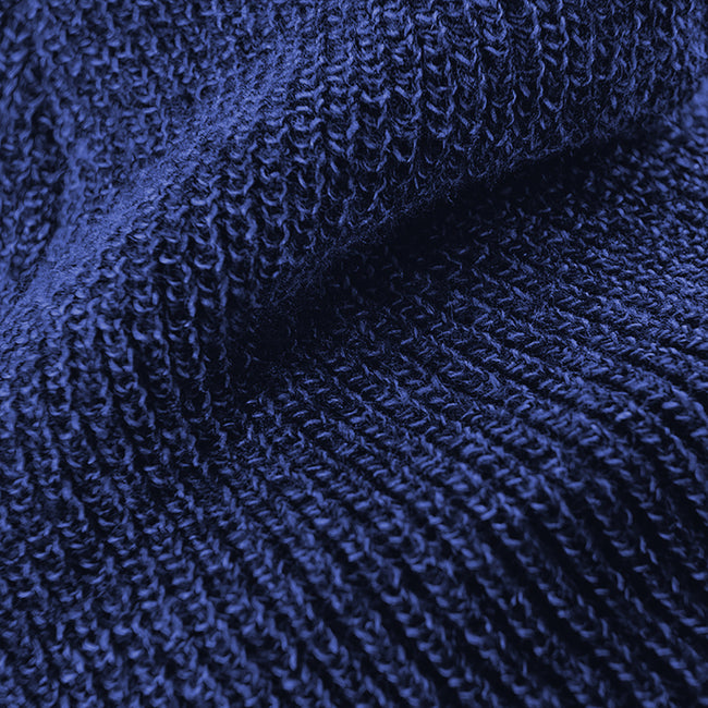 Antique Royal Blue - Back - Beechfield Heritage Adults Unisex Premium Plain Winter Beanie Hat