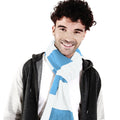 Sky Blue - White - Back - Beechfield Varsity Unisex Winter Scarf (Double Layer Knit)