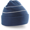 French Navy - Front - Beechfield Enhanced-viz Hi-Vis Knitted Winter Hat