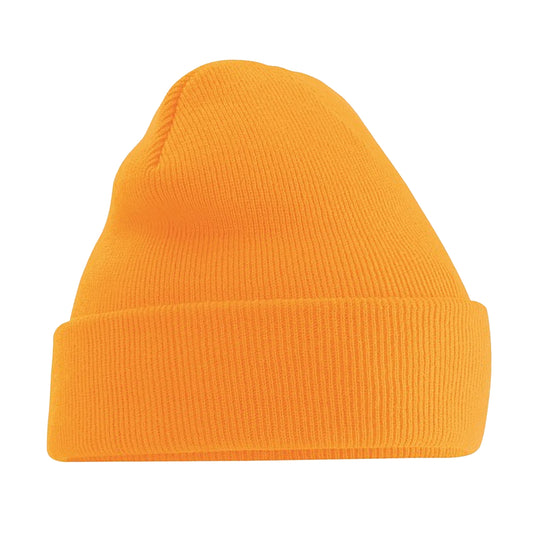 Fluorescent Orange - Front - Beechfield Soft Feel Knitted Winter Hat