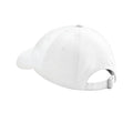 White - Back - Beechfield Unisex Low Profile Heavy Cotton Drill Cap - Headwear