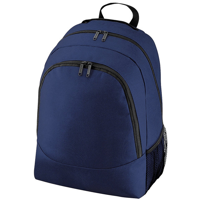 French Navy - Front - BagBase Plain Universal Backpack - Rucksack Bag (18 Litres)