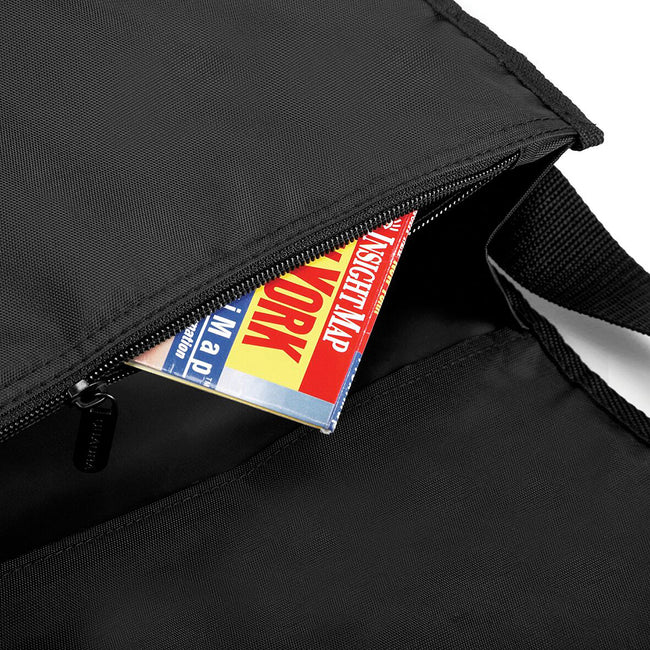 Black - Pack Shot - Quadra Plain Record - Messenger Bag (9 Litres)